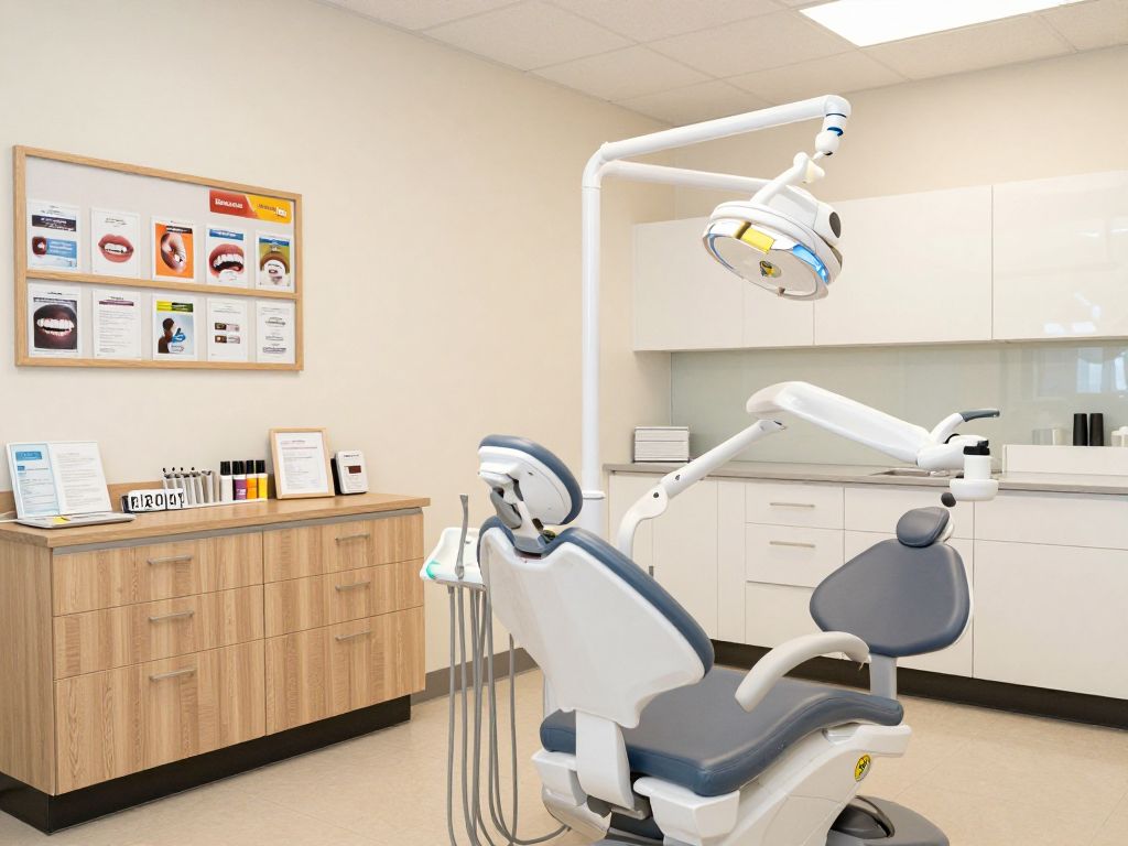 Interior of a dental clinic in Dallas TX focused on patient education