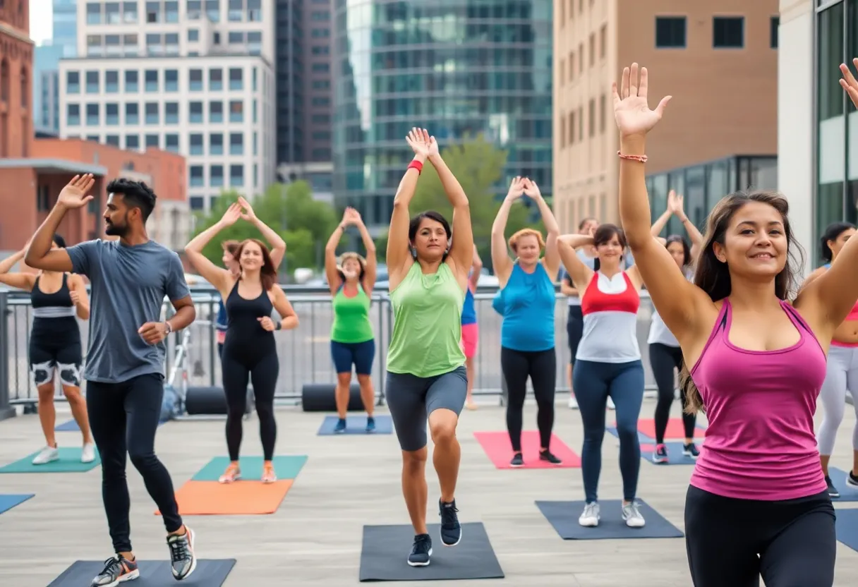Group exercise in Dallas showcasing strategies to overcome weight loss plateaus.
