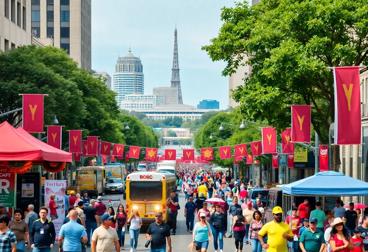 Scene of Dallas preparing for the World Cup with event activities