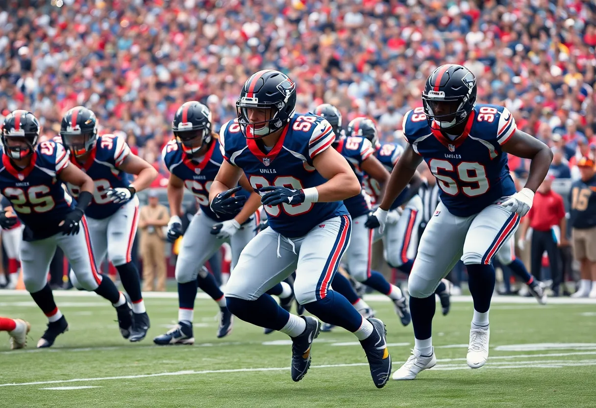Defensive players showcasing teamwork during a Super Bowl game.