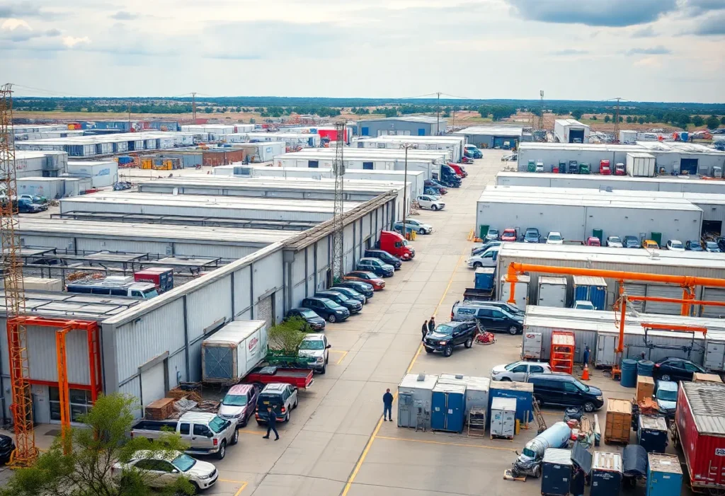 A view of corporate facilities in North Texas symbolizing economic growth.