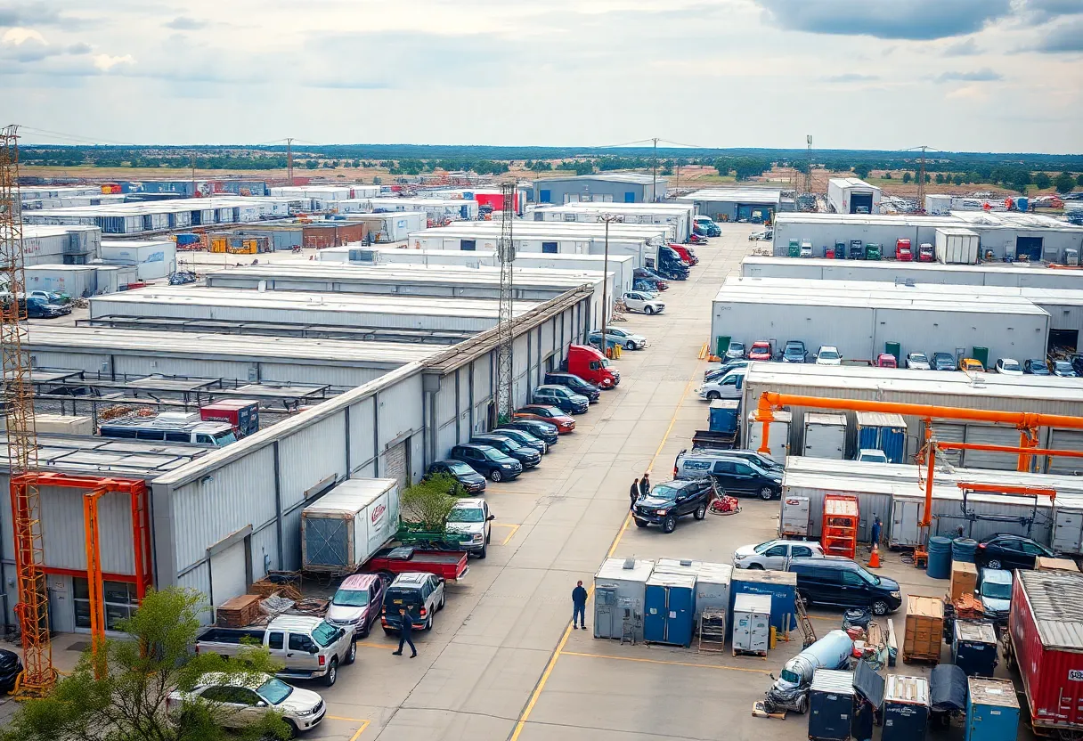 A view of corporate facilities in North Texas symbolizing economic growth.