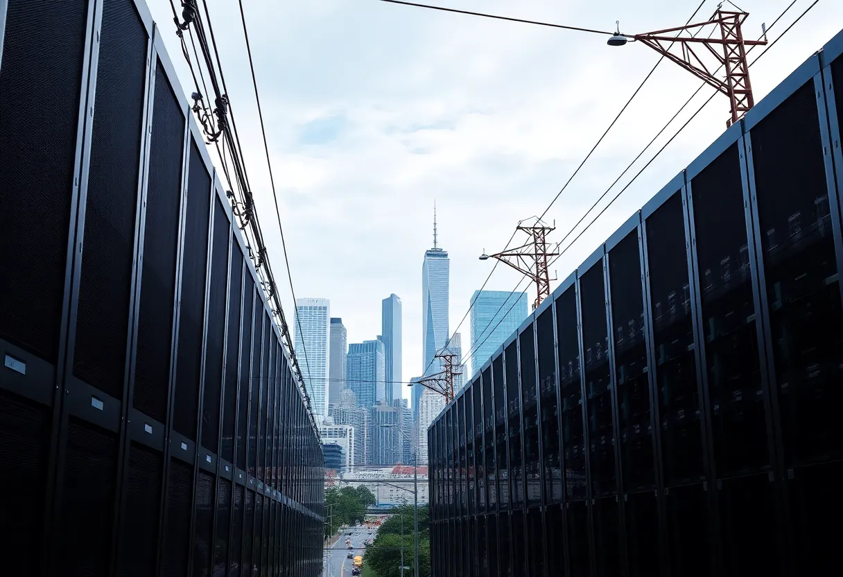 Data center with skyline view in Dallas, Texas
