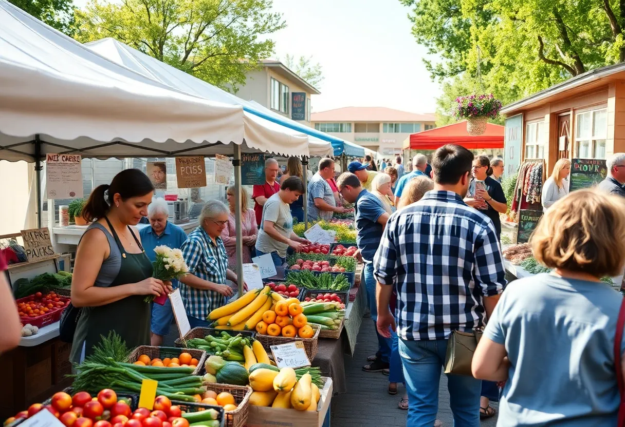 Local vendors at Flower Mound Farmers Market
