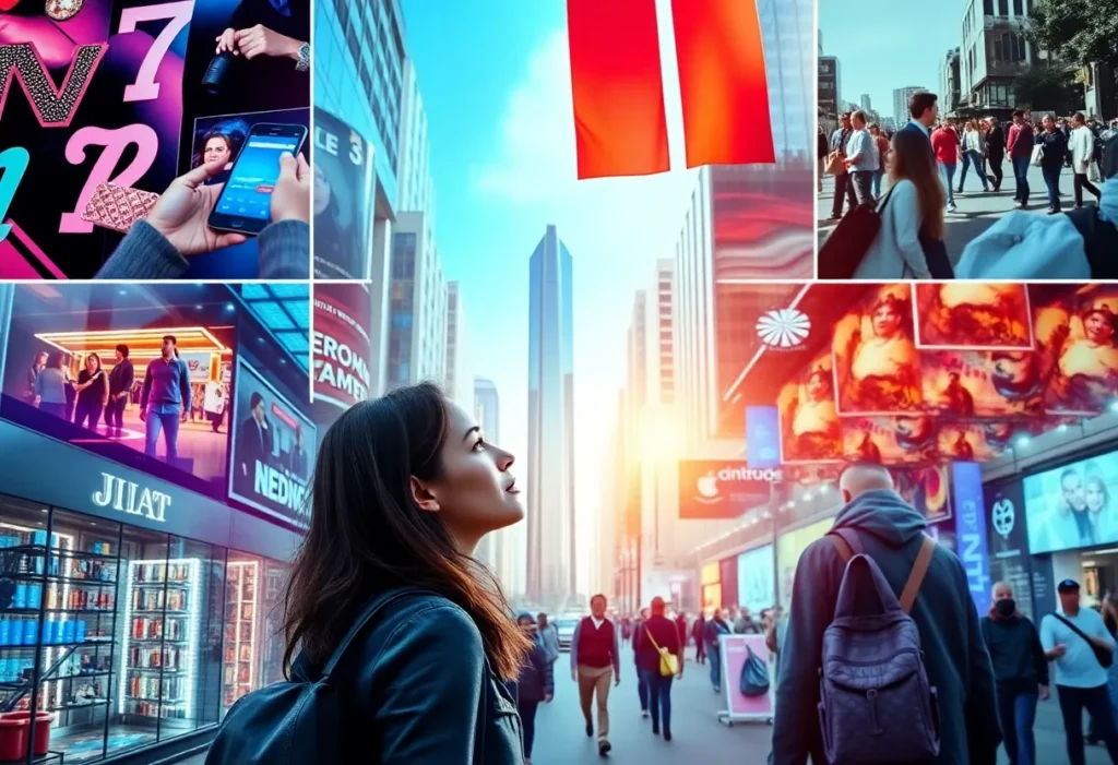 Montage illustrating modern life themes related to the He Gets Us campaign.