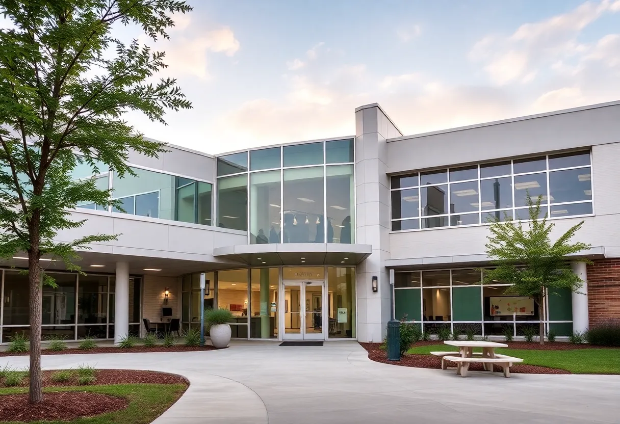 Health Sciences Center at Texas Woman's University, a new modern facility in Denton.