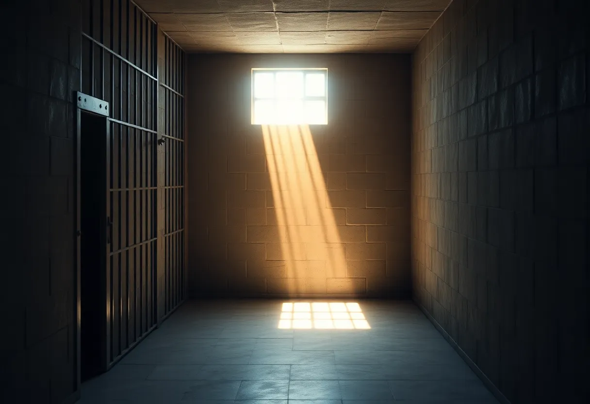 Image representing hope and justice in a prison setting.