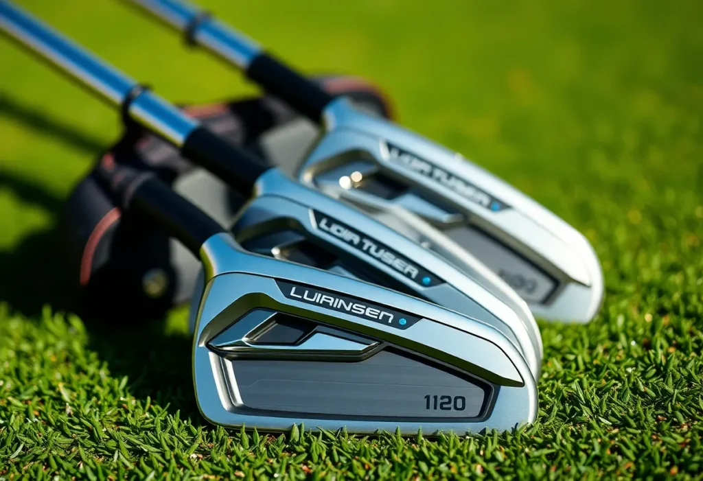 Luxurious PXG 0311 golf irons displayed on a golf course