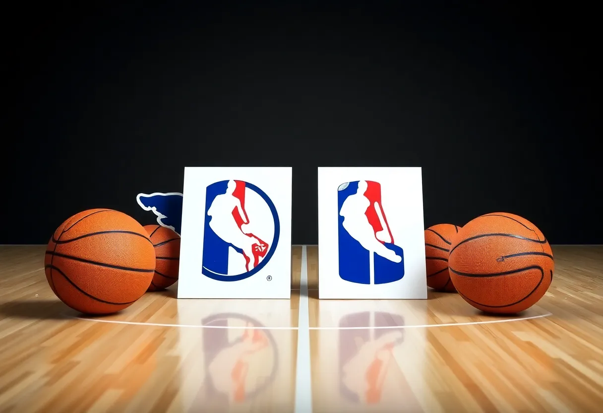 Basketball trade scene illustrating team exchanges and player movements