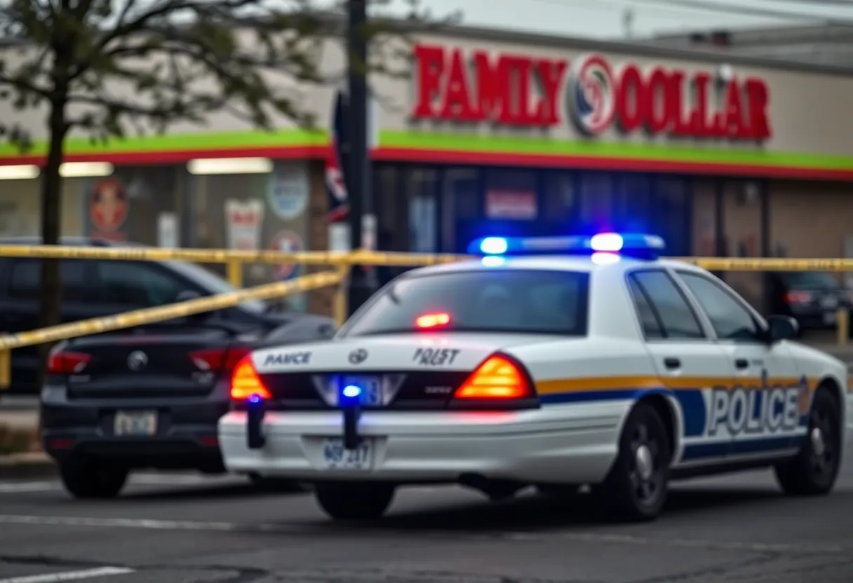 Police vehicle at a traffic stop scene