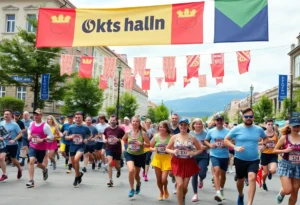 Participants engaged in the Oktoberfest Run in Fort Worth.
