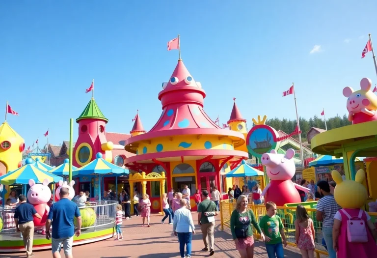 Children enjoying the attractions at Peppa Pig Theme Park