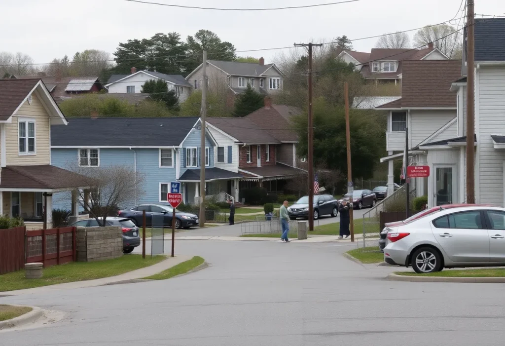 View of a residential area in the Red Bird neighborhood of Dallas