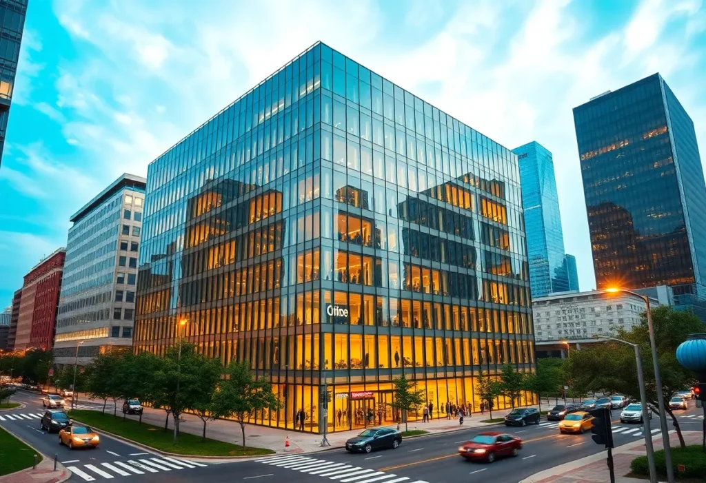 Exterior view of Scotiabank's regional hub in Dallas, Texas.