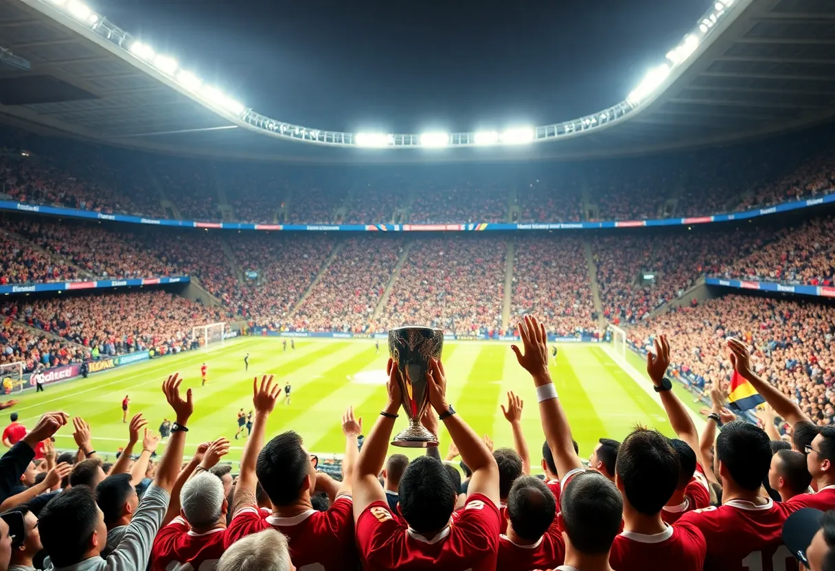 Seattle Seahawks fans celebrate the Super Bowl LX victory.