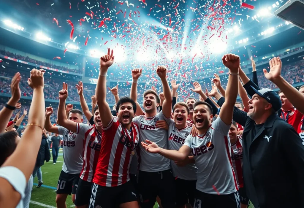 Seattle Seahawks celebrating their Super Bowl victory