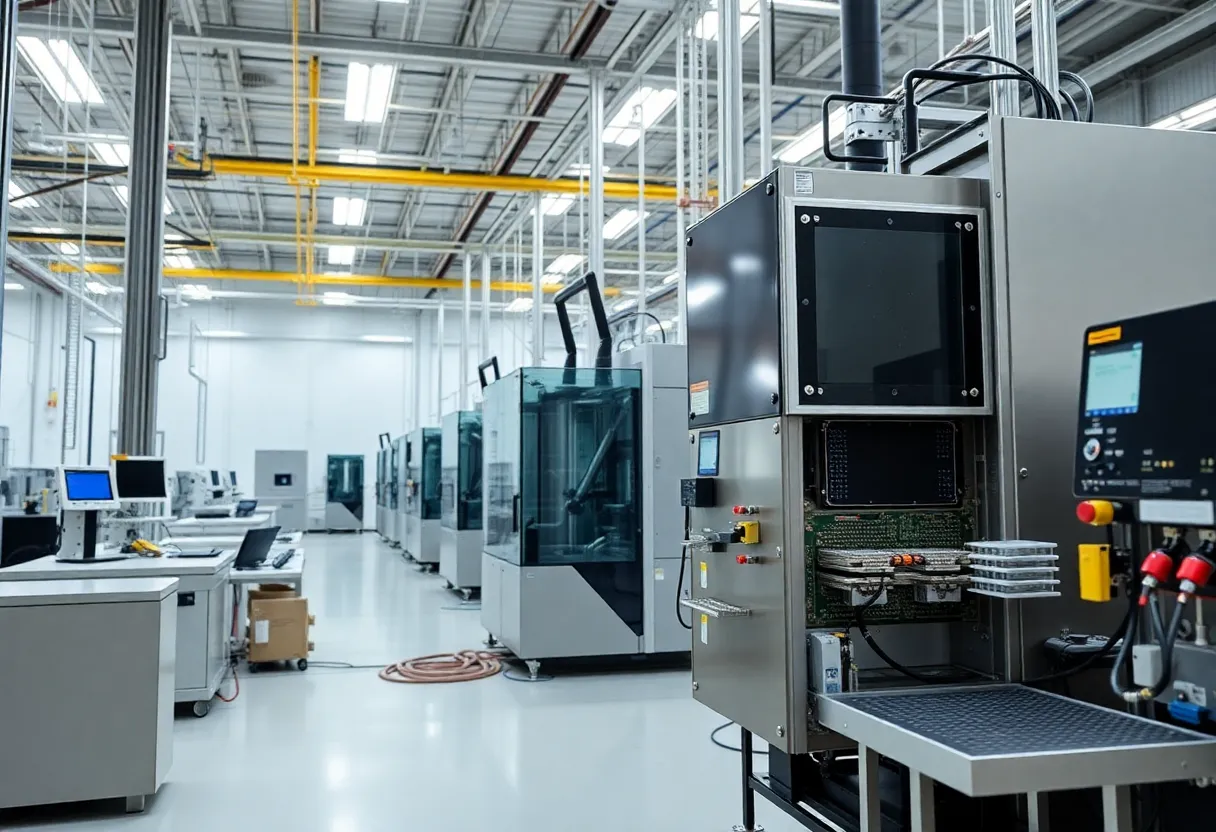 An advanced semiconductor manufacturing facility in Sherman, Texas
