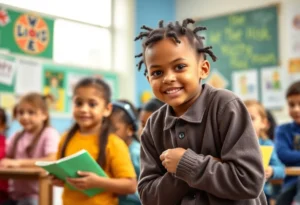 Children participating in educational activities, representing Cars for Kids mission.