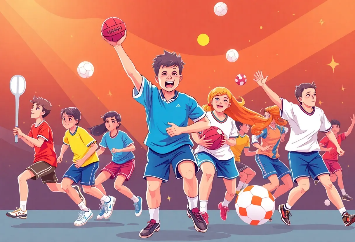 Athletes in Dallas schools competing in various sports.