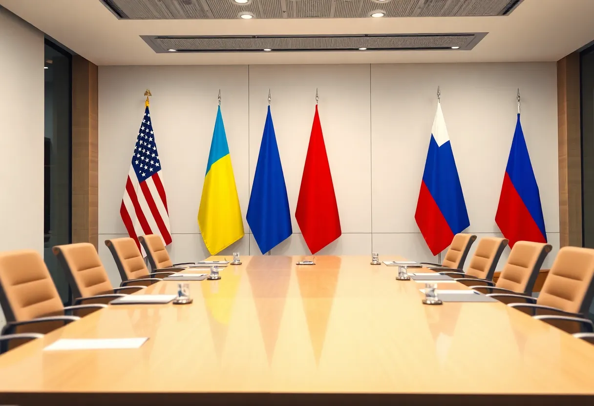 Conference room for U.S.-brokered talks on Russia-Ukraine conflict