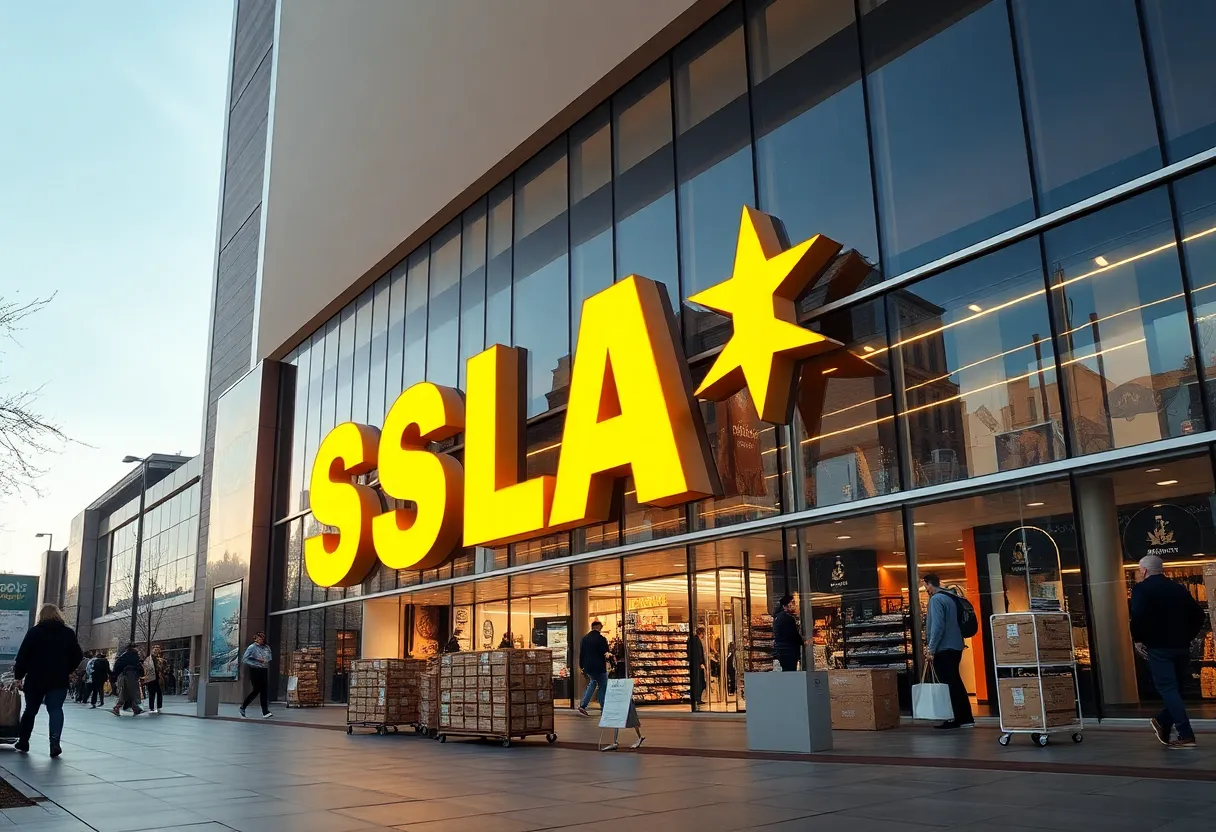 Walmart Logo with $1 Trillion Market Cap Background