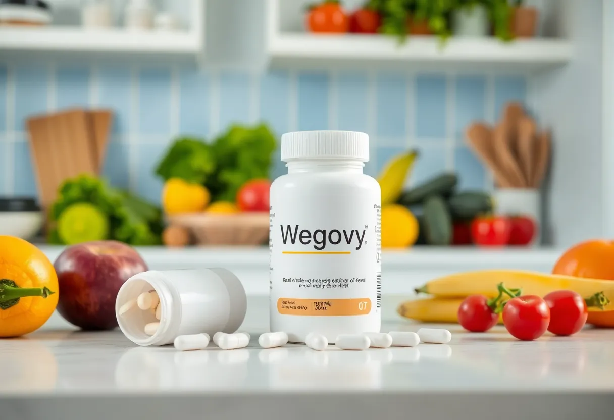 Bottle of Wegovy oral semaglutide pills