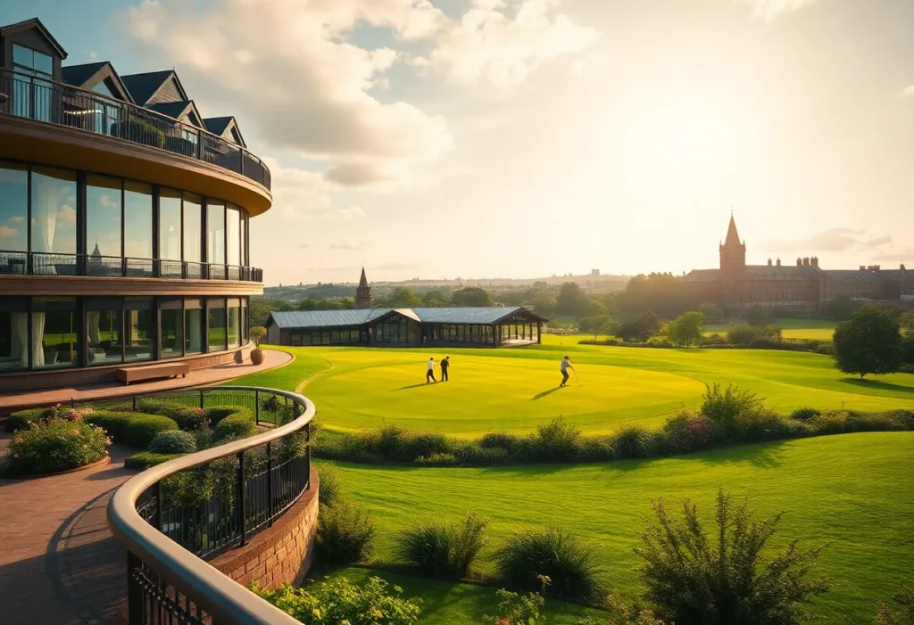 Luxurious hotel accommodations with golf amenities