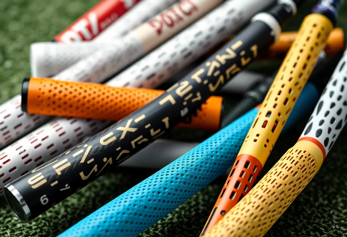Close-up of True Temper ICON golf grip with perforations
