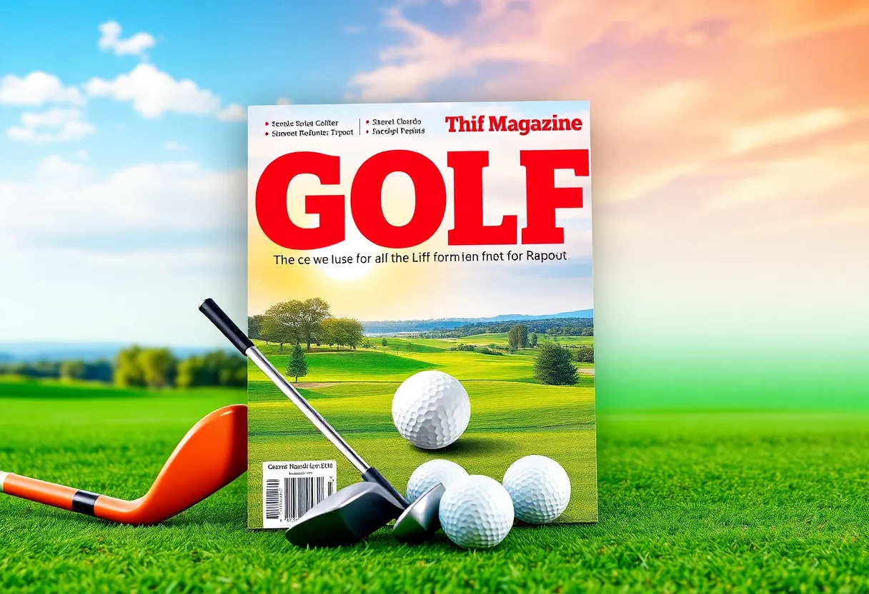 Cover image of Golf Monthly April 2026 issue featuring vibrant golf scenes.