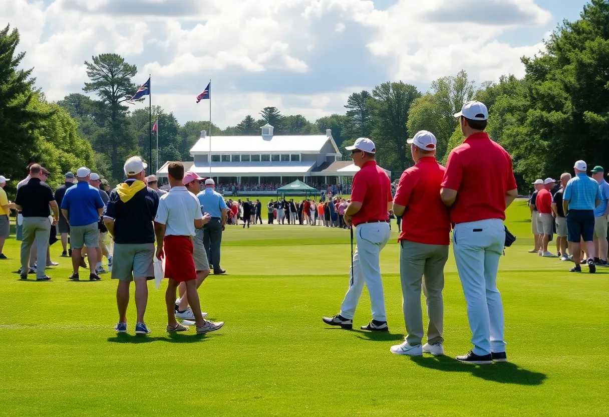 Spectators enjoying the Rocket Classic golf tournament